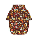 Cartoon Mushroom Pattern Print Dog Zip Up Hoodie