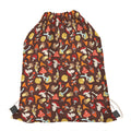 Cartoon Mushroom Pattern Print Drawstring Bag