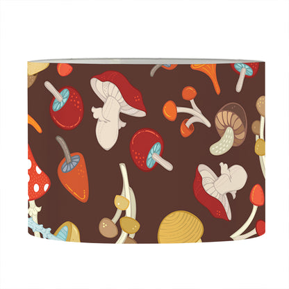 Cartoon Mushroom Pattern Print Drum Lamp Shade