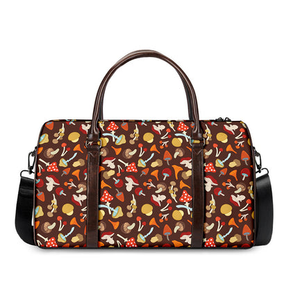 Cartoon Mushroom Pattern Print Duffle Bag
