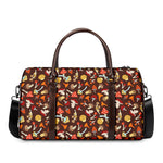 Cartoon Mushroom Pattern Print Duffle Bag