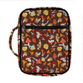 Cartoon Mushroom Pattern Print Front Pocket Bible Bag