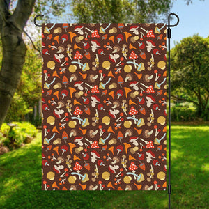 Cartoon Mushroom Pattern Print Garden Flag