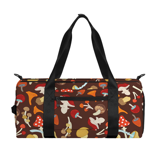 Cartoon Mushroom Pattern Print Gym Bag
