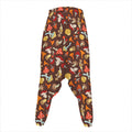 Cartoon Mushroom Pattern Print Hammer Pants