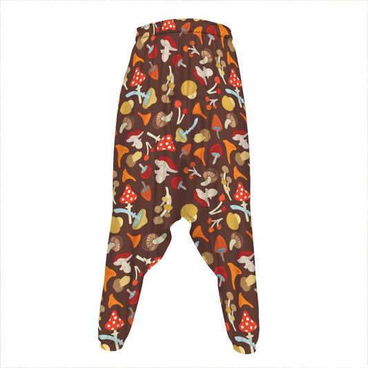 Cartoon Mushroom Pattern Print Hammer Pants