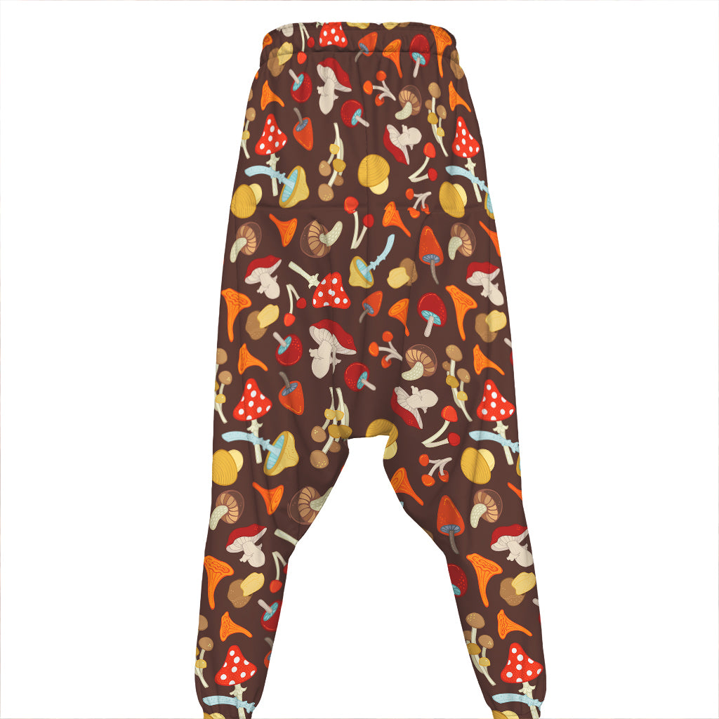 Cartoon Mushroom Pattern Print Hammer Pants