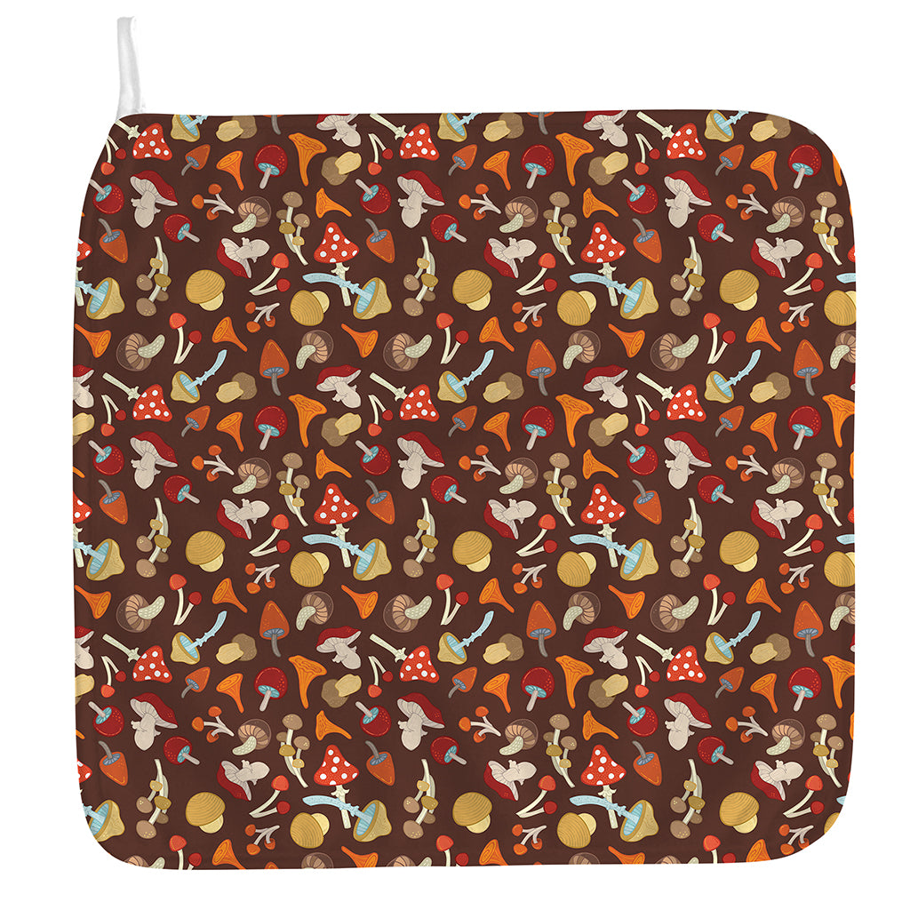 Cartoon Mushroom Pattern Print Hand Towel