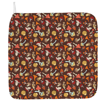 Cartoon Mushroom Pattern Print Hand Towel