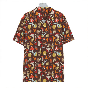 Cartoon Mushroom Pattern Print Hawaiian Shirt