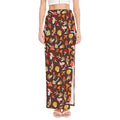 Cartoon Mushroom Pattern Print High Slit Maxi Skirt
