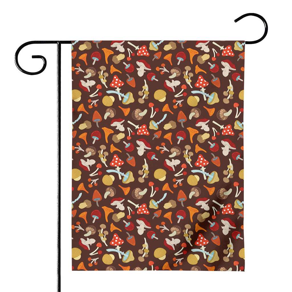 Cartoon Mushroom Pattern Print House Flag