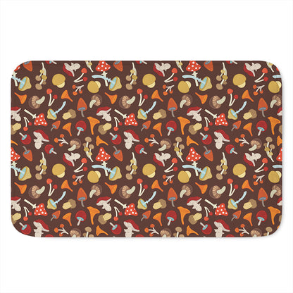 Cartoon Mushroom Pattern Print Indoor Door Mat