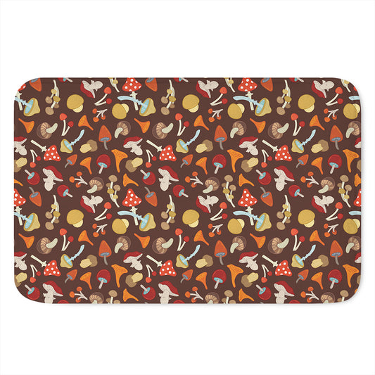 Cartoon Mushroom Pattern Print Indoor Door Mat