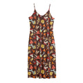 Cartoon Mushroom Pattern Print Jersey Midi Cami Dress