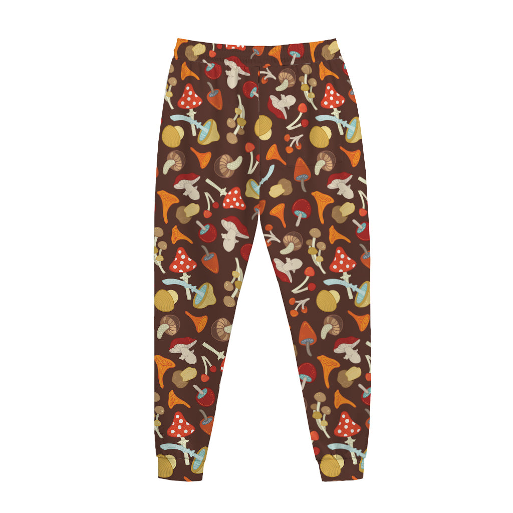 Cartoon Mushroom Pattern Print Jogger Pants