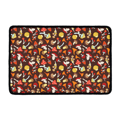 Cartoon Mushroom Pattern Print Kitchen Mat