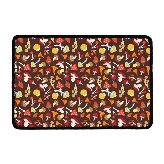 Cartoon Mushroom Pattern Print Kitchen Mat