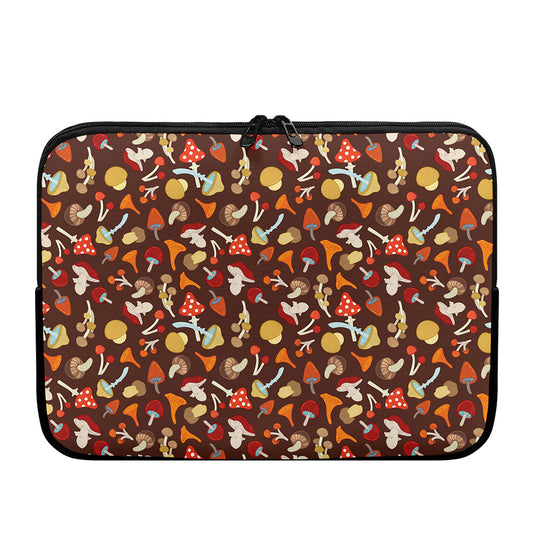 Cartoon Mushroom Pattern Print Laptop Sleeve