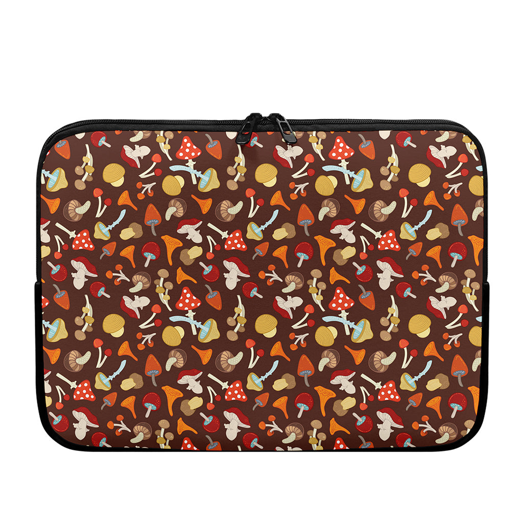 Cartoon Mushroom Pattern Print Laptop Sleeve