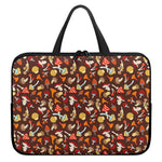 Cartoon Mushroom Pattern Print Laptop Sleeve With Handle