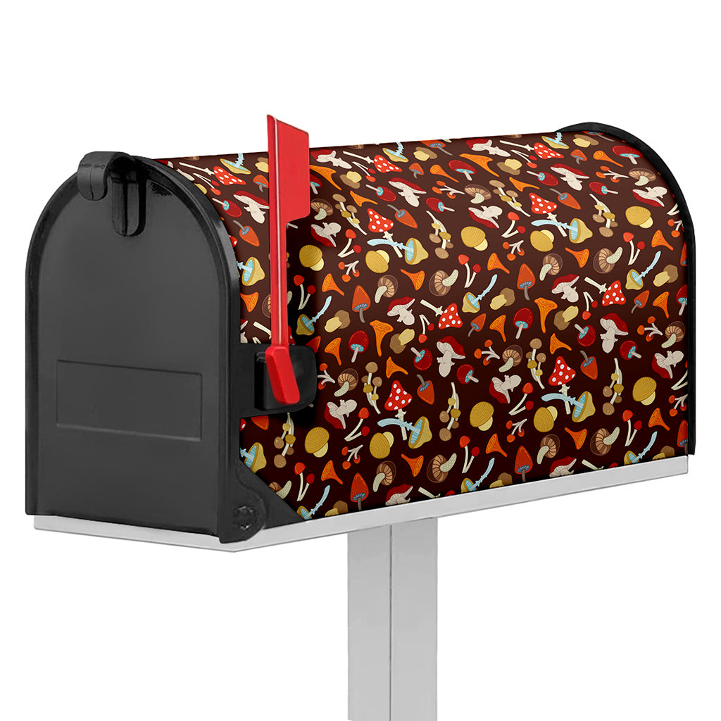 Cartoon Mushroom Pattern Print Mailbox Cover