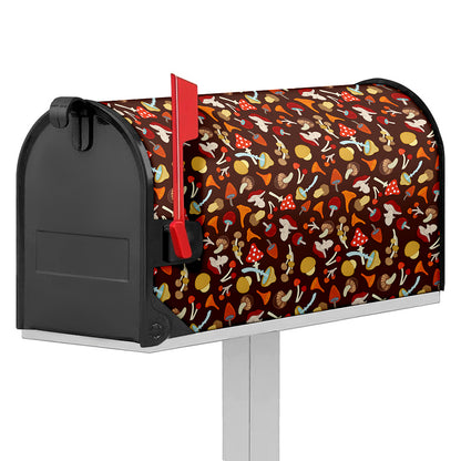 Cartoon Mushroom Pattern Print Mailbox Cover