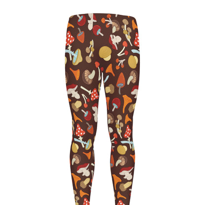 Cartoon Mushroom Pattern Print Men's leggings