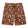 Cartoon Mushroom Pattern Print Men's Swim Trunks
