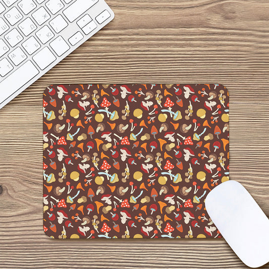 Cartoon Mushroom Pattern Print Mouse Pad