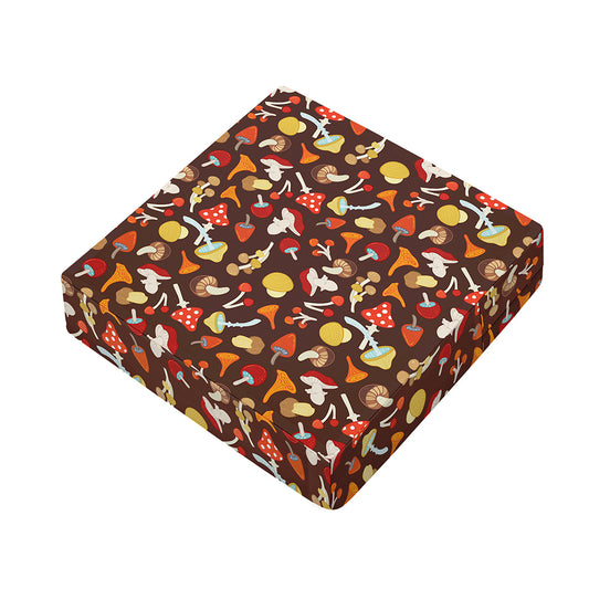 Cartoon Mushroom Pattern Print Outdoor Seat Cushion Cover