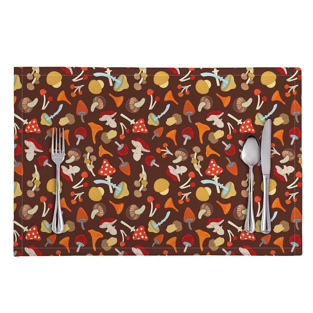 Cartoon Mushroom Pattern Print Placemat