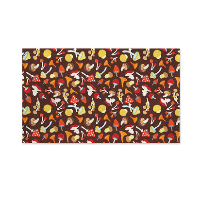 Cartoon Mushroom Pattern Print Polyester Flag