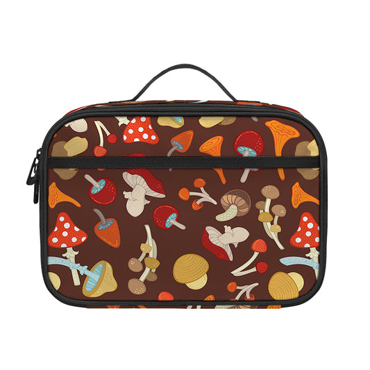 Cartoon Mushroom Pattern Print Portable Lunch Bag