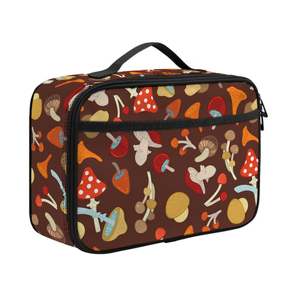 Cartoon Mushroom Pattern Print Portable Lunch Bag