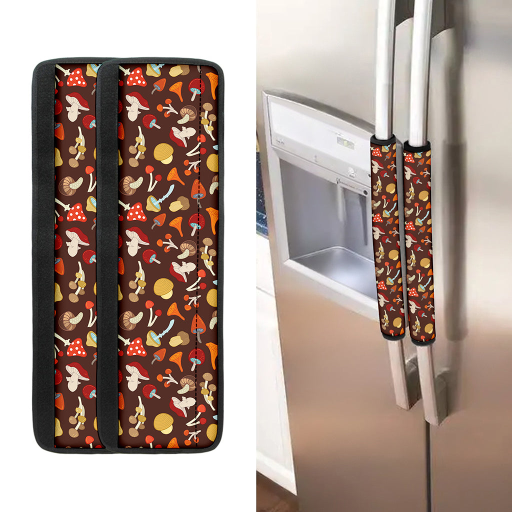 Cartoon Mushroom Pattern Print Refrigerator Handle Covers