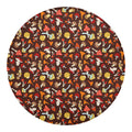 Cartoon Mushroom Pattern Print Round Blanket