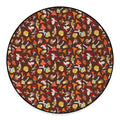 Cartoon Mushroom Pattern Print Round Floor Mat