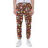 Cartoon Mushroom Pattern Print Scuba Joggers