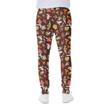 Cartoon Mushroom Pattern Print Scuba Joggers