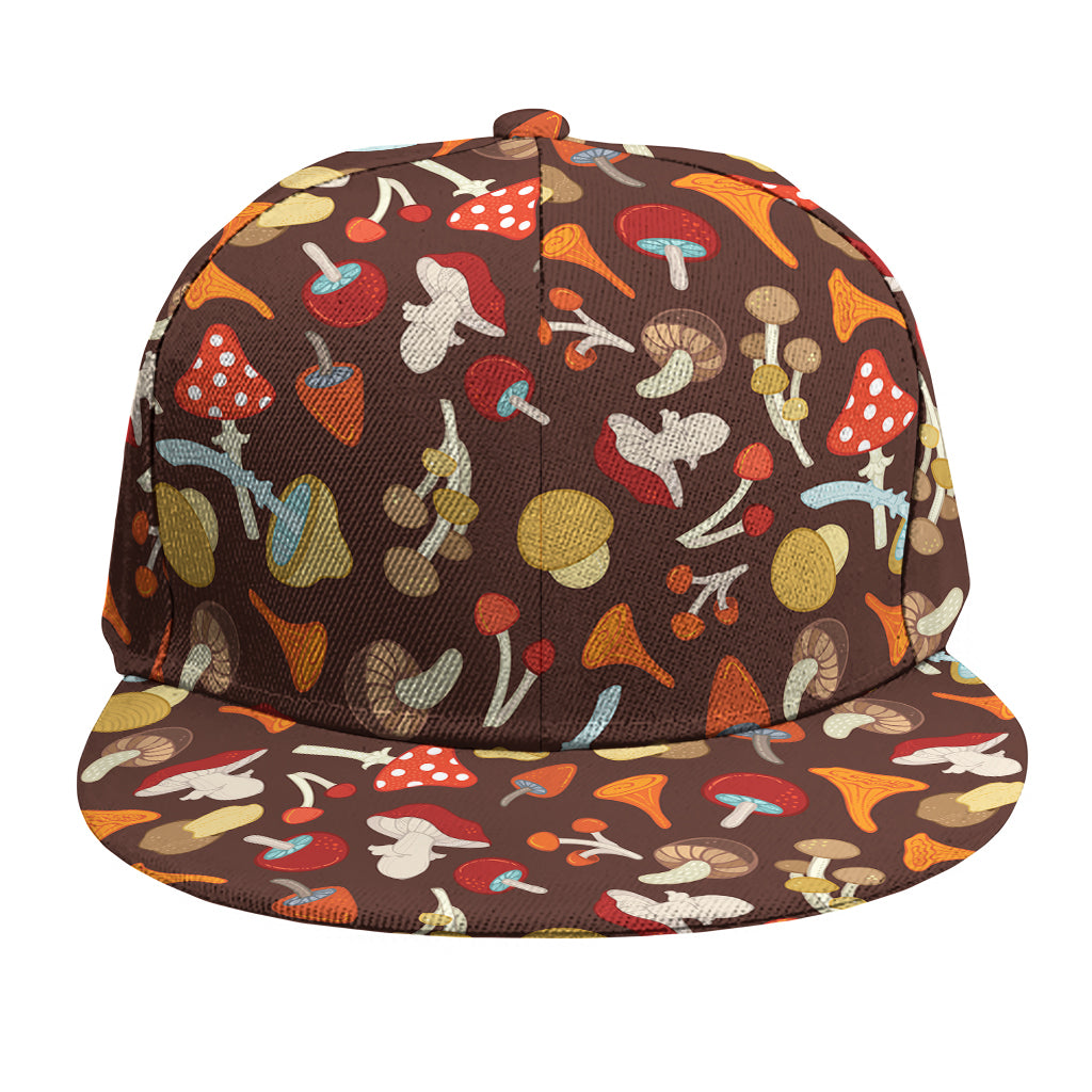 Cartoon Mushroom Pattern Print Snapback Cap