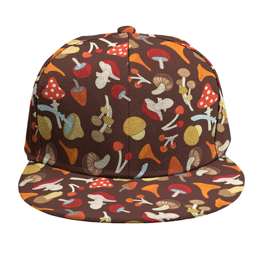 Cartoon Mushroom Pattern Print Snapback Cap