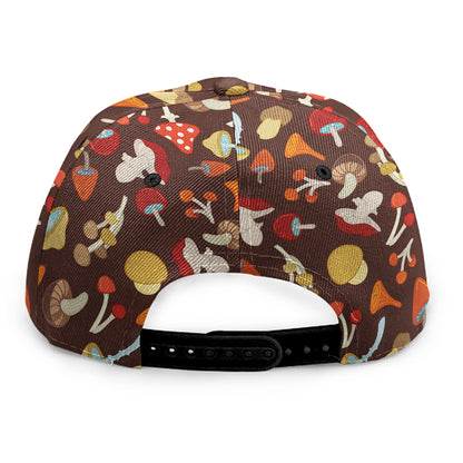 Cartoon Mushroom Pattern Print Snapback Cap