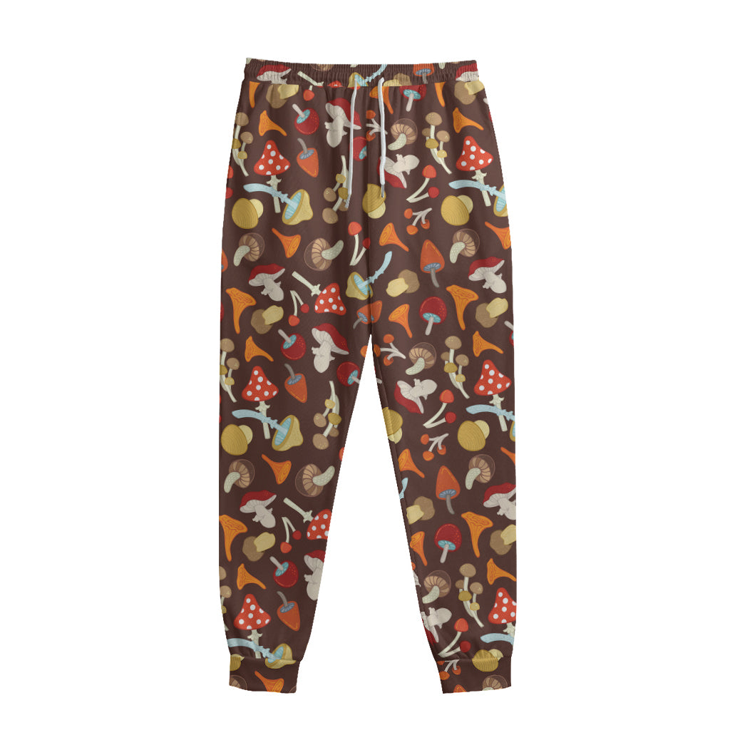 Cartoon Mushroom Pattern Print Sweatpants