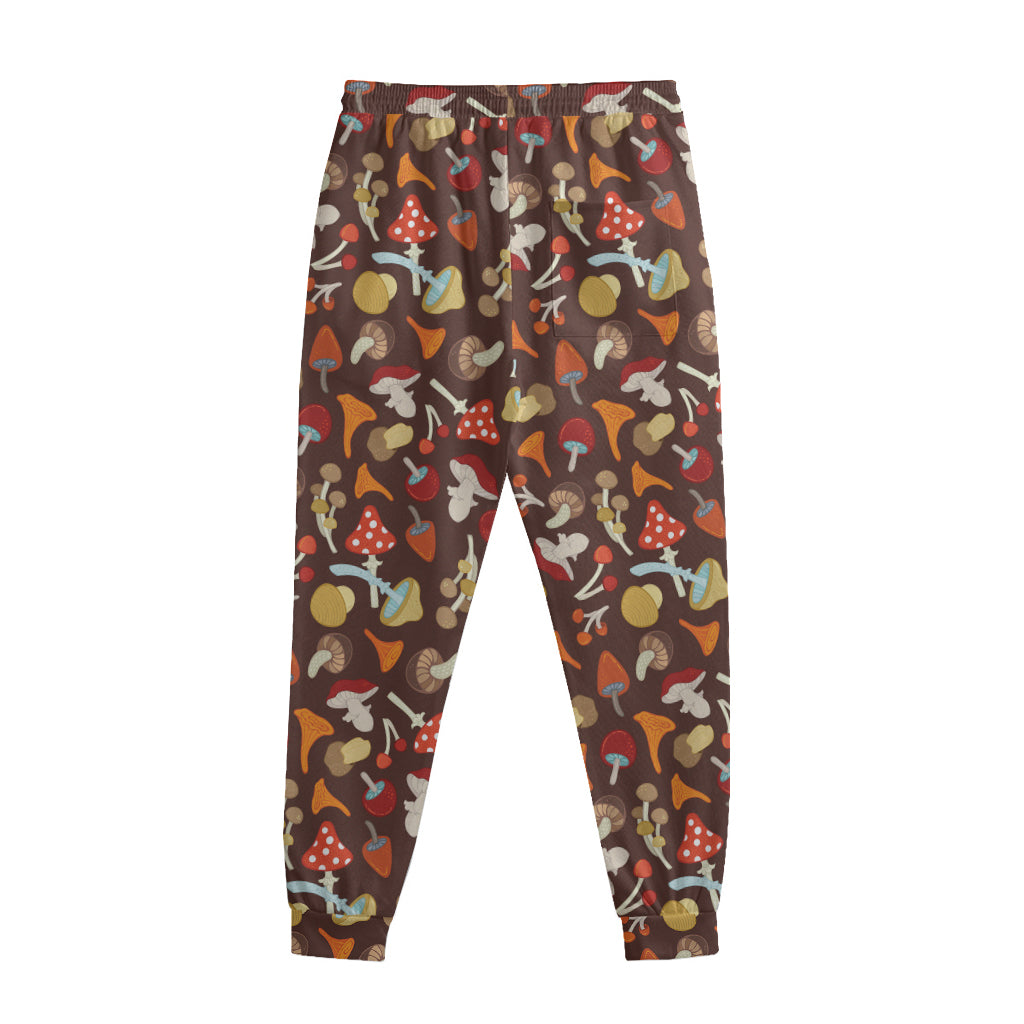 Cartoon Mushroom Pattern Print Sweatpants