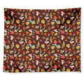Cartoon Mushroom Pattern Print Tapestry
