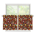 Cartoon Mushroom Pattern Print Tier Curtains