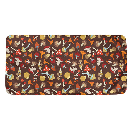 Cartoon Mushroom Pattern Print Towel