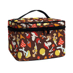 Cartoon Mushroom Pattern Print Travel Makeup Bag