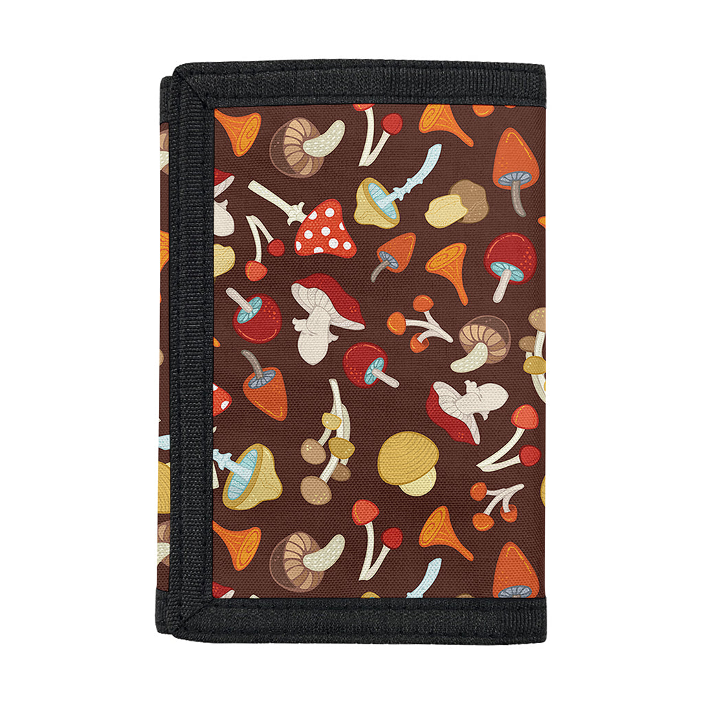 Cartoon Mushroom Pattern Print Trifold Wallet
